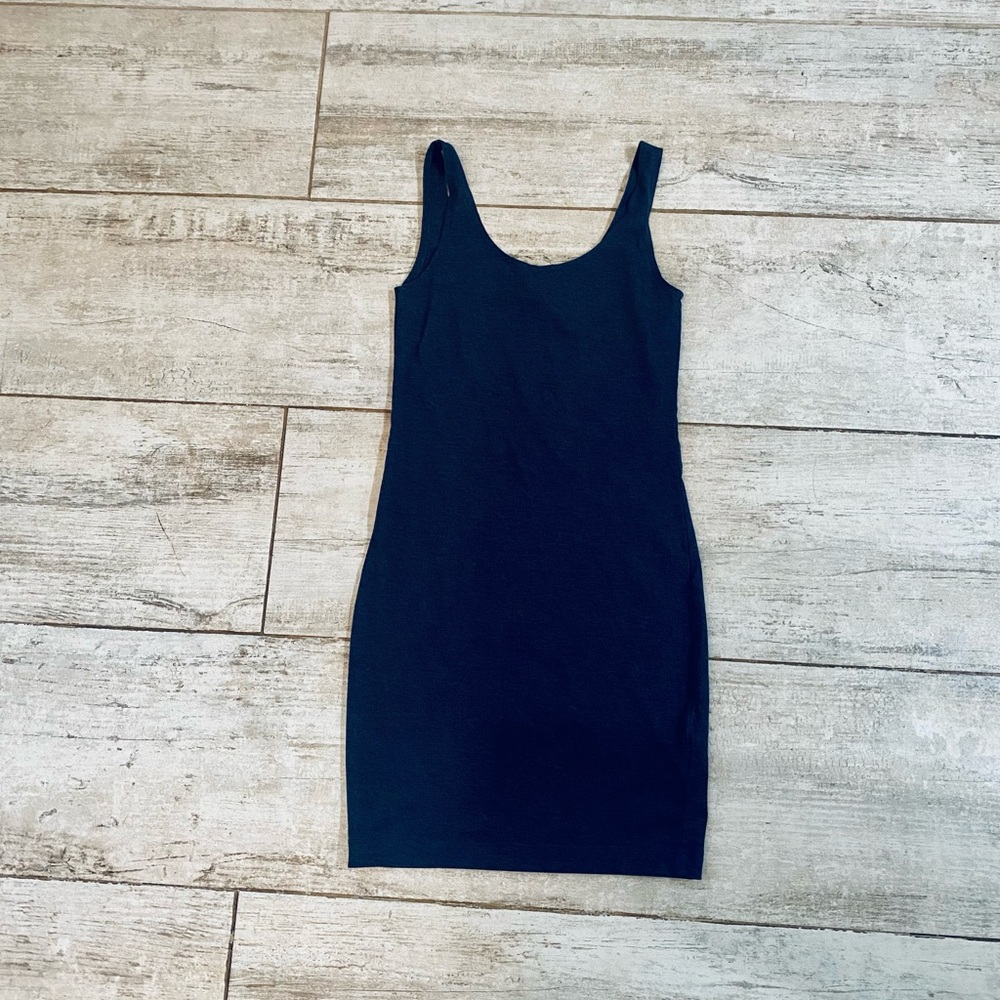 H&M Divided HEATHER BLUE fitted casual dress size XS